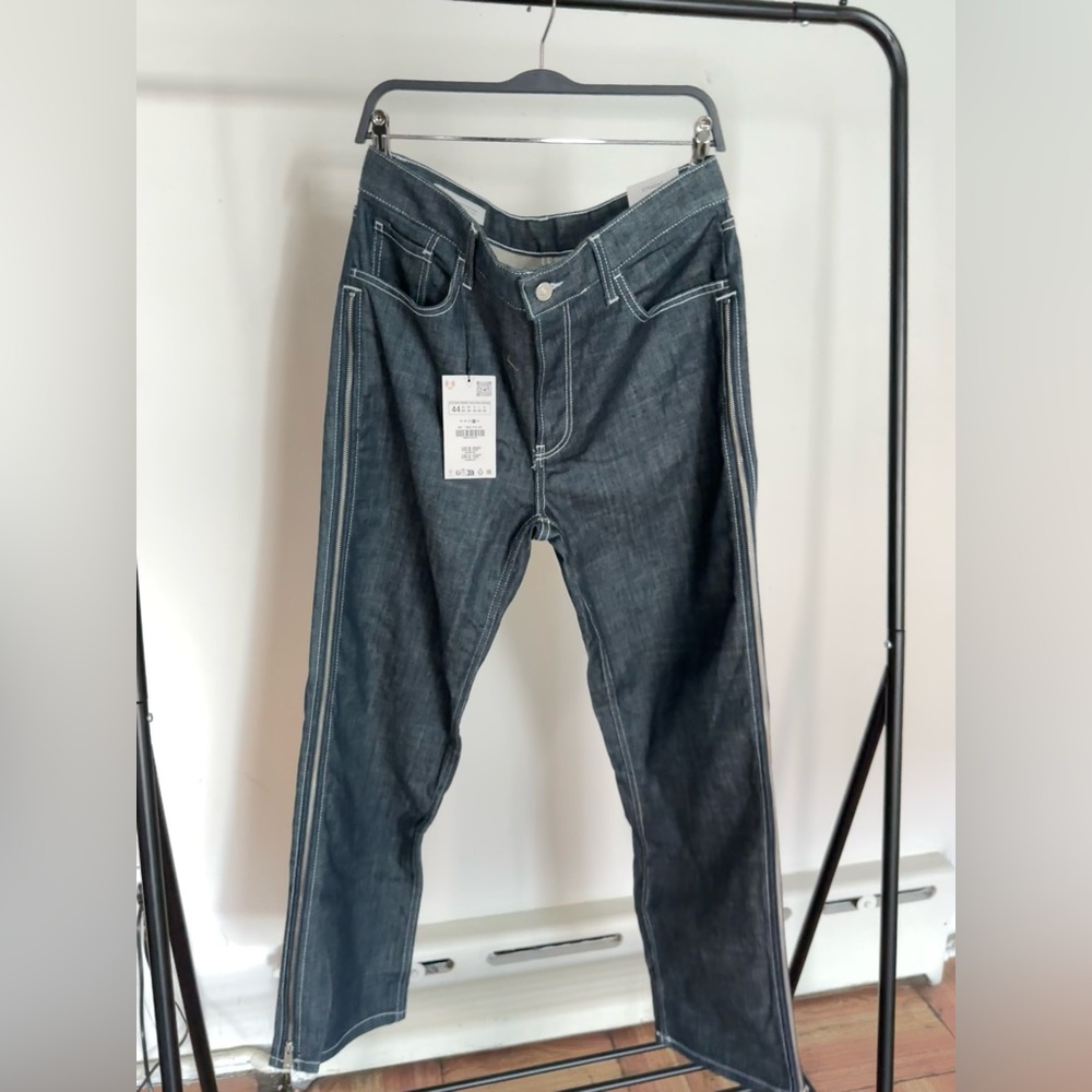 Zara zippered denim pants